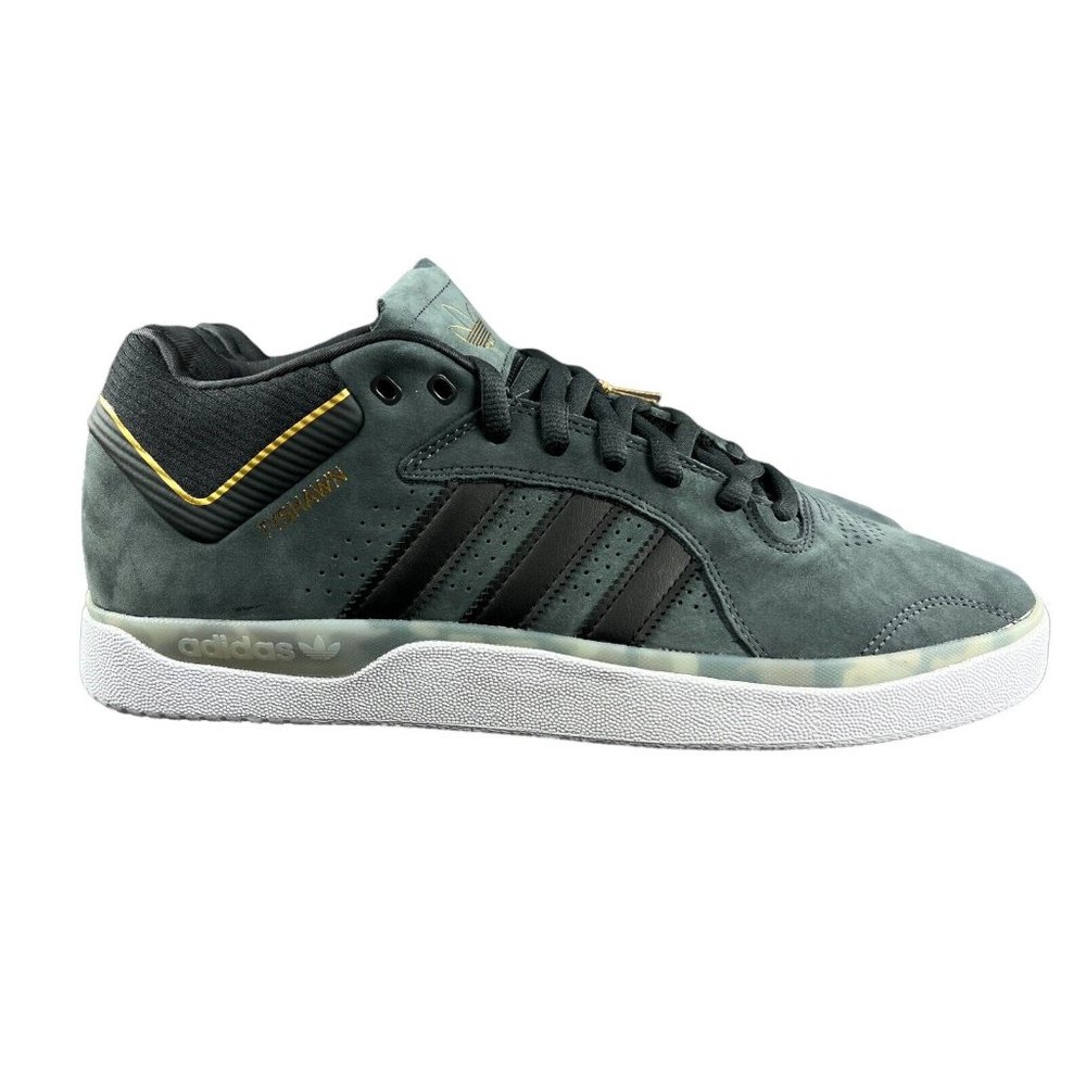 Adidas Men's Tyshawn Carbon Black Gold White Shoes GW4895 Size 10.5